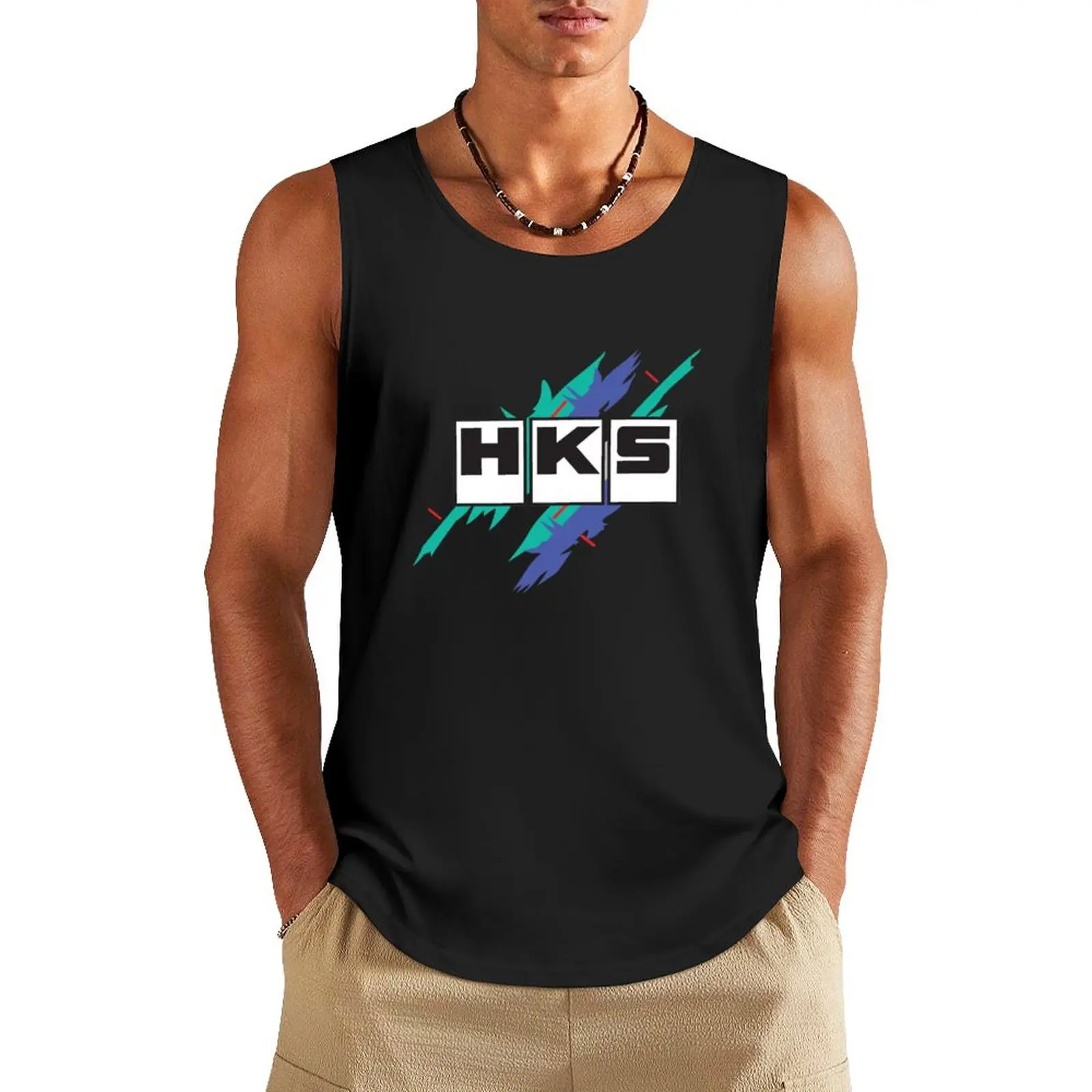 

HKS Vintage Classic Tank Top sleeveless shirts gym clothes man fitness