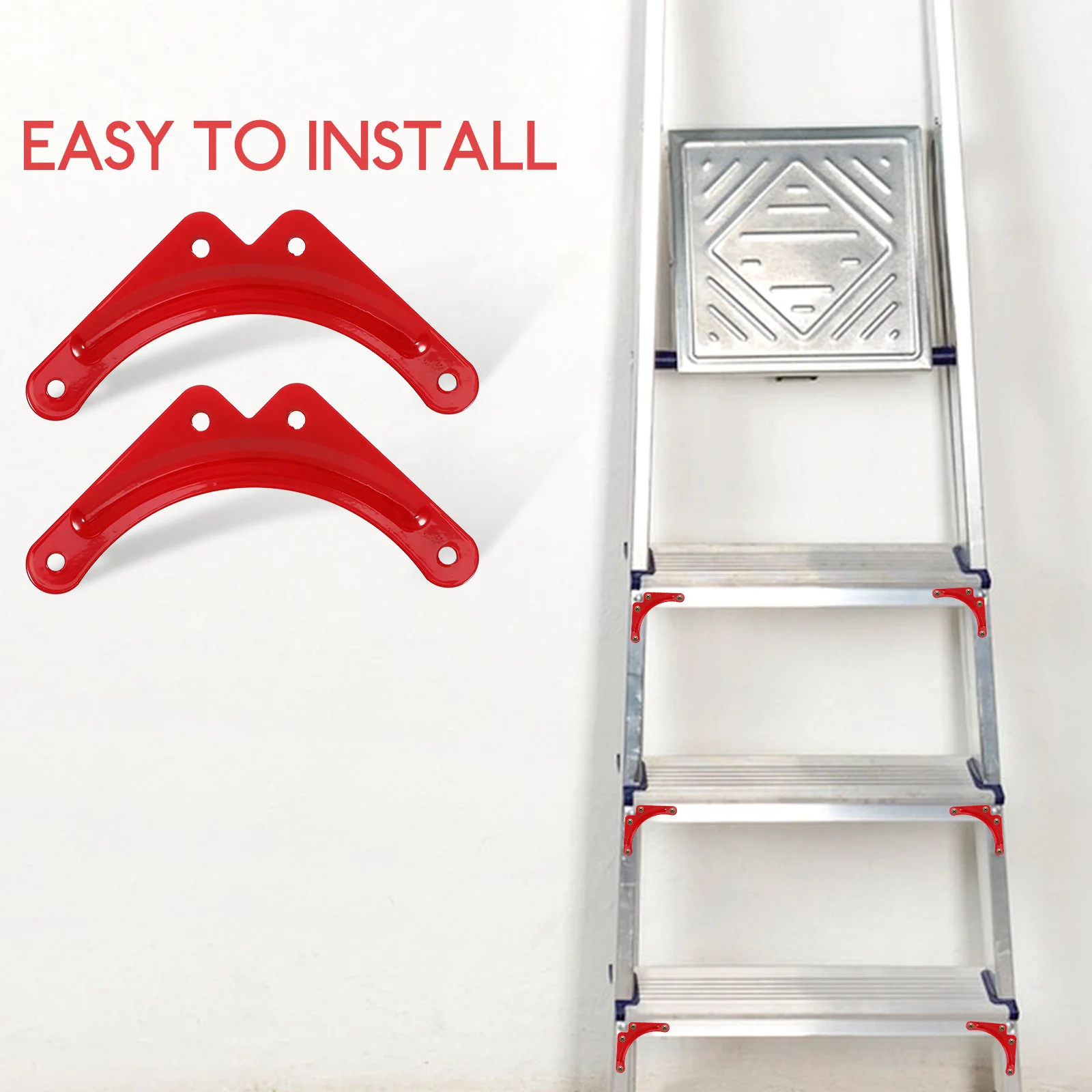 

10pcs Reinforcement Sheet Thickened Triangle Bracket Foldable Step Ladder Brace Attic Attachment Construction Tools Heavy Duty