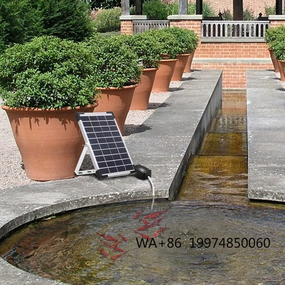 

5W Solar Air Pump Kit with Air Hoses and Bubble Stones 3 Working Modes Pond Aerator Bubble Oxygenator for Fish Tank Pond Pool