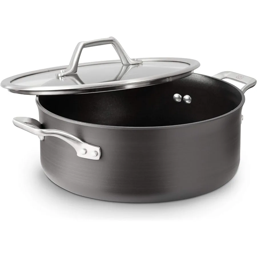 Signature HardAnodized Nonstick Dutch Oven 5Quart OvenSafe PFOAFree Black