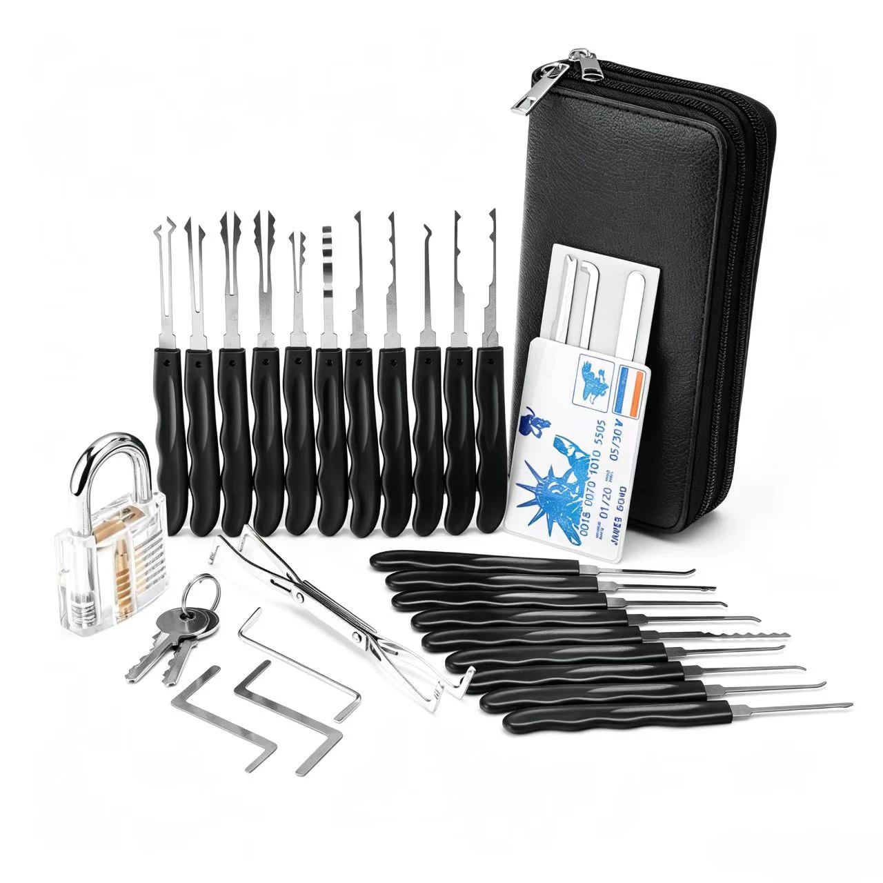 Most Popular 24pcs Lock Pick Set Locksmith Supplies Broken Key Auto Extractor Remove Hooks Stainless Steel DIY Hand Tools