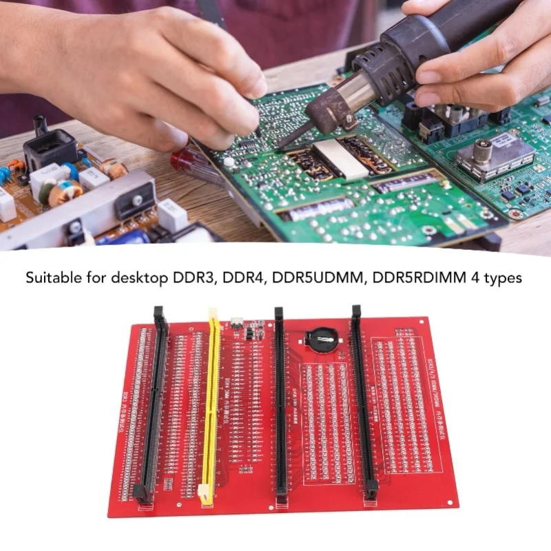 RAM Memory Diagnostic Analyzer 4 In 1 Desktop DDR3 DDR4 DDR5UDMM DDR5RDIMM Tester Card With Light