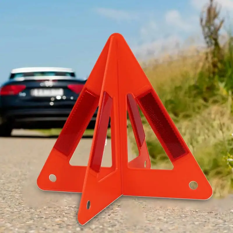 Warning Triangles For Vehicles Roadside Sign Triangle Symbol Reflective Non-Slip Triple Hazard Alert Safty Reflector Accessories