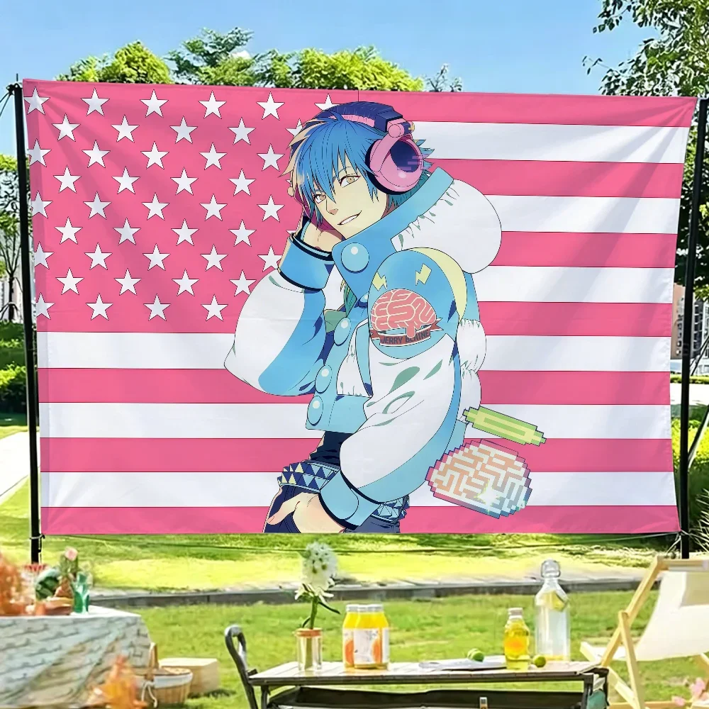 Aoba Seragaki D-DraMAtical Murder Pink Amerikanische Flagge für Gartenparty, Zimmer, Zuhause, Wanddekoration, Banner, Schlafzimmer, Outdoor-Wandteppich – Detail 5