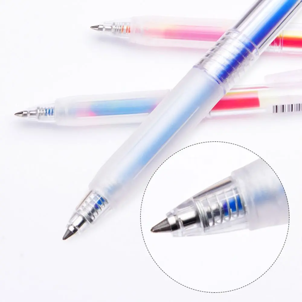 Student Stationery Colourful For Kids Children Rainbow Neutral Pen Press Gradient Gel Pen Writing Drawing Pen Keypoints Marker