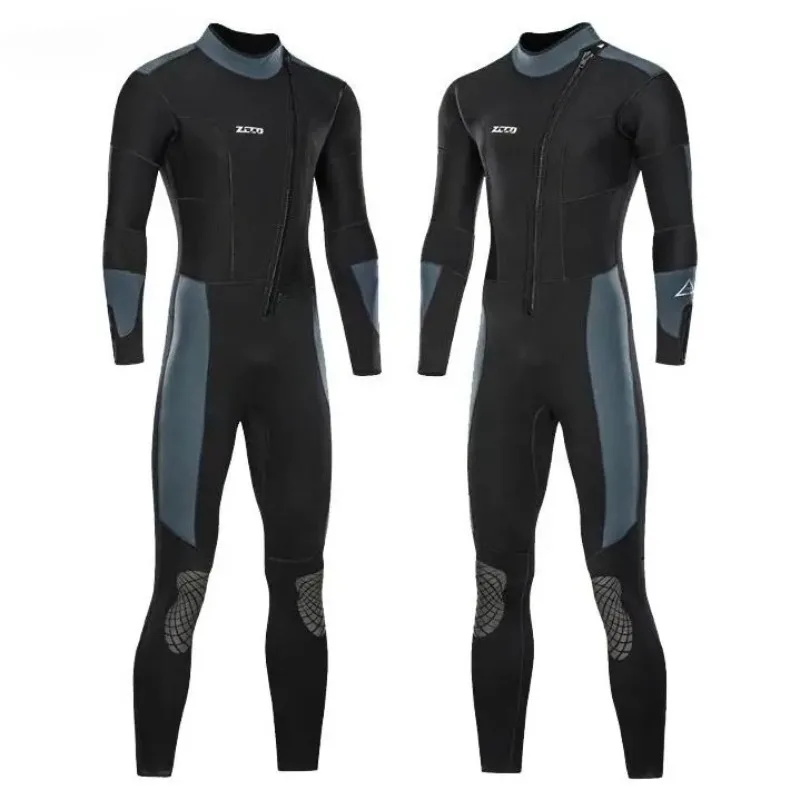 Неопреновый гидрокостюм 5 мм, цельный женский и мужской гидрокостюм с длинными рукавами, теплый купальник для подводной охоты, серфинга, оборудование Неопреновый гидрокостюм 5 мм, цельный женский и мужской гидрокостюм с длинными рукавами, теплый купальник для подводной охоты, серфинга, оборудование