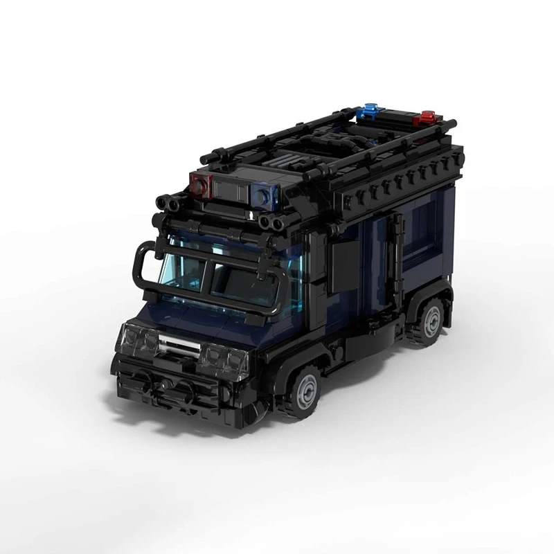 مدينة سيارات نموذج Moc قوالب بناء وحدات شاحنة شرطة نموذج التكنولوجيا وحدات كتل عيد الميلاد مجموعة لتقوم بها بنفسك لعبة هدية البناء #2