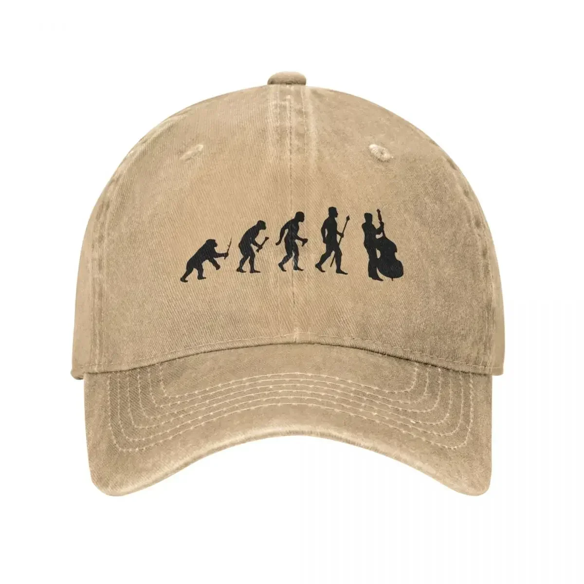 New Double Bass Evolution Silhouette Men Women Baseball Caps Distressed Denim Caps Hat Classic Summer Unstructured Soft Snapback