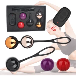 Boule de Kegel d'exercice vaginal télécommandée pour femme, vibromasseur vibrant, ensemble de boules de geisha à œufs, muscle vaginal, boule chinoise