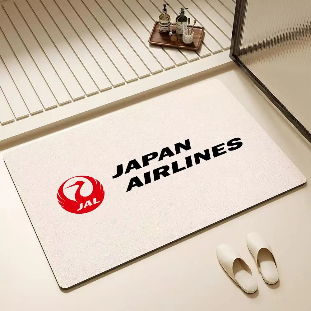 Japan Airlines Floor Mat Diatomite Bath Mat – Highly Absorbent, Non-Slip, Quick-Drying Bathroom Rug