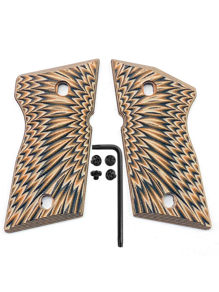 A Pair Sunburst Texture G10 Grips CNC Tactical Non-slip DIY Shank for CZ 2075 RAMI Screws Included