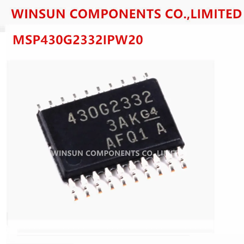 100% New Imported Original  MSP430G2332IPW20 16 bit microcontroller 4K TSSOP-20