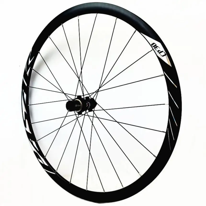 PASAK 700C 30mm Central Lock Disc Brake QR Road Bike Wheels 12x100 12x142mm Thru Axle 24 Holes 6 Claws 12 Speed HG Wheelset