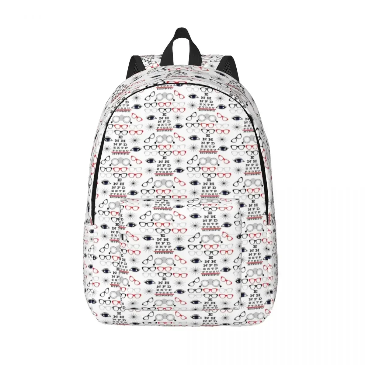 

Optician Canvas Backpacks Men School College Student Bookbag Fits 15 Inch Laptop Eye Clinic Exam Glasses Bags