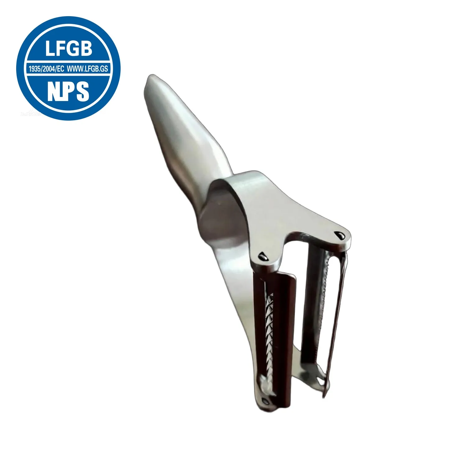 LFGB Certificated 304 Stainless Steel Peeler and Grater 2 in 1 Kitchen Zester with Ultra Sharp Movable Blade for Fruit Vegetable