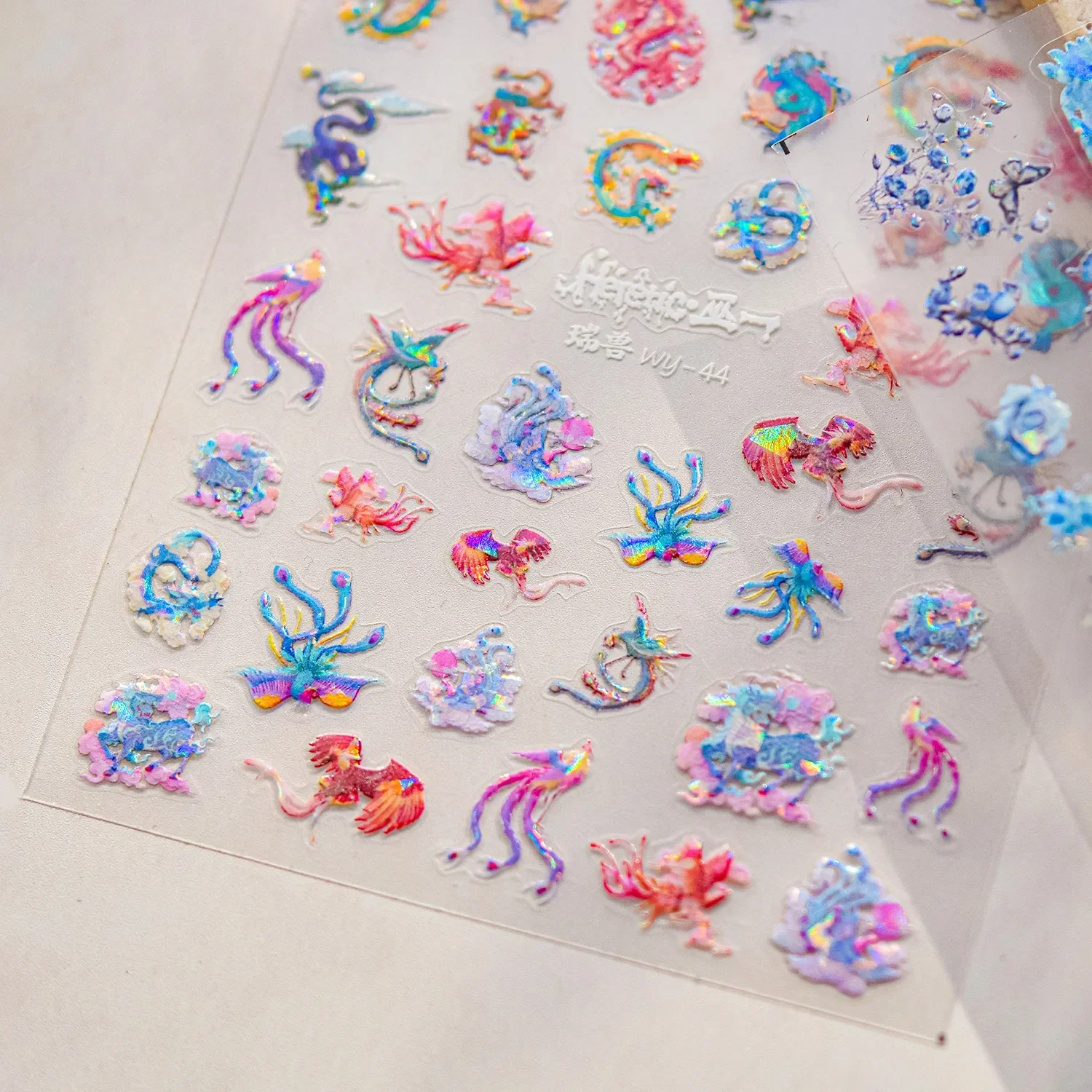 5D أجنحة سوداء ريشة الملاك شيطان الشيطان حالمة الساخن ختم الإنجليزية إلكتروني لاصق مسمار الفن ملصقات مانيكير أداة الشارات #4