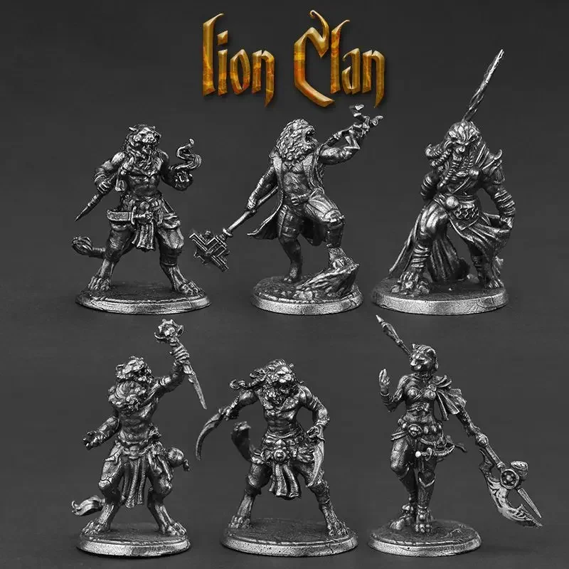 Древний Лев Племя Солдаты Воин Воин Металлическая Броня Фигурки Самурая Миниатюры Гаражные Наборы Модели Подарки Для Мужчин