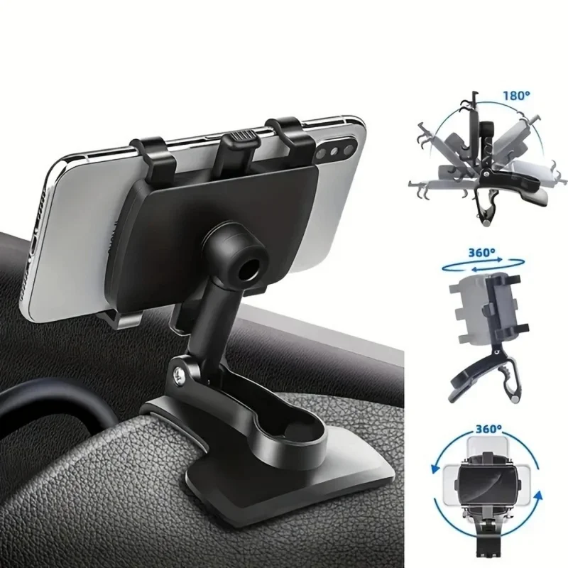 Universal Multi-Function Car Mobile Phone Holder Dashboard GPS Mobile Phone Holder Clip 360 Degree Rotatable Car Accessories