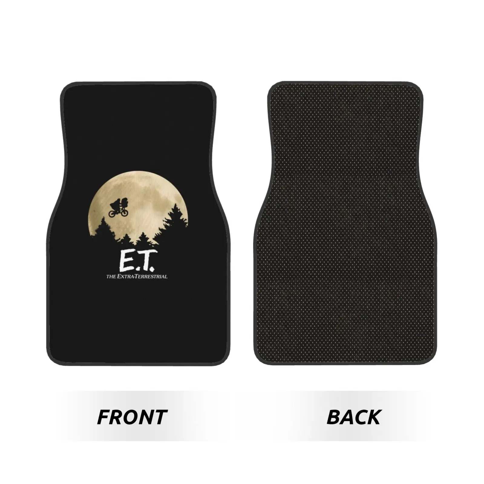 ET The Extra Terrestrial The Moon Throw Car Floor Mats Durable Car Carpet Mat 4pcs with Anti-Slip Backing Fit for SUV Trucks
