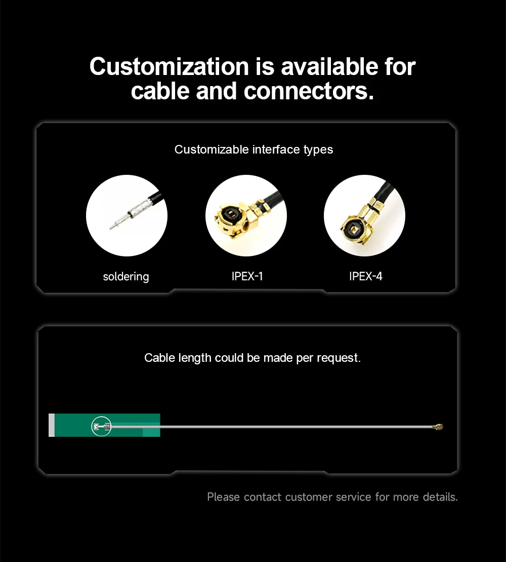 5 Stück 2,4 GHz WLAN-Antenne U.FL Eingebaute UFL 2,4G Omni 2,4GHz Antennen für Bluetooth-Modul Antenne – Detail 8