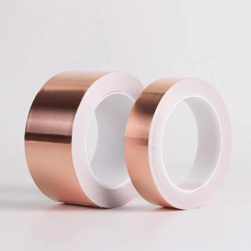 Двусторонняя проводящая лента из медной фольги, улучшенный сигнал защиты от помех, наклейка из антимедной фольги, односторонняя лента