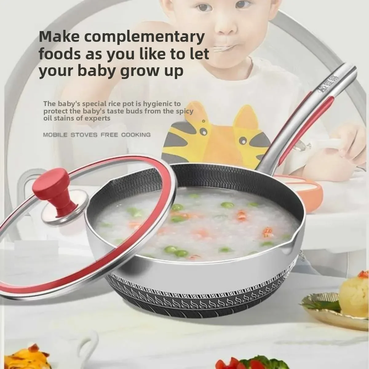 

316 Full Stainless Steel Wok Thick Honeycomb Handmade Frying Pan Non Stick Non Rusting Gas/Induction Cooker Pan Kitchen Cookware