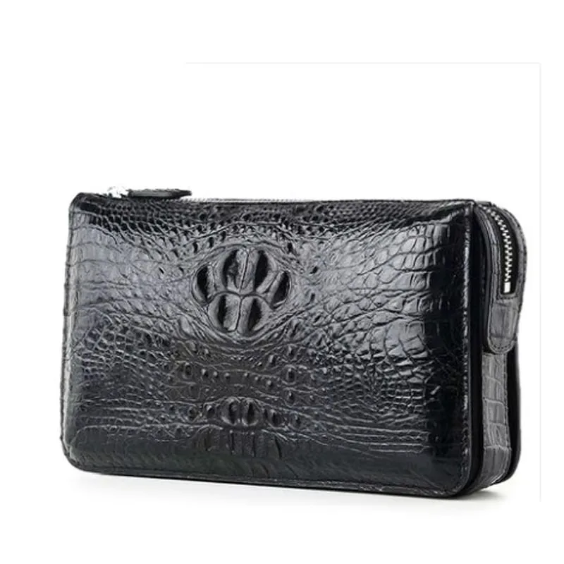 langhao  male  crocodile leather  male  handbags  business  leisure  Men clutch  bags large capacity  Hand grasp  men bags