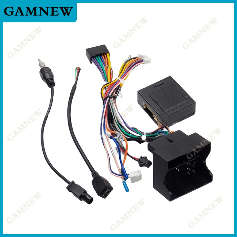 Car 16Pin Stereo Wiring Harness Power Cable With Canbus Box Decoder For Roewe 360 550 I5 RX5 RX3 I6 EI5 MG GS ZS 3 5 6