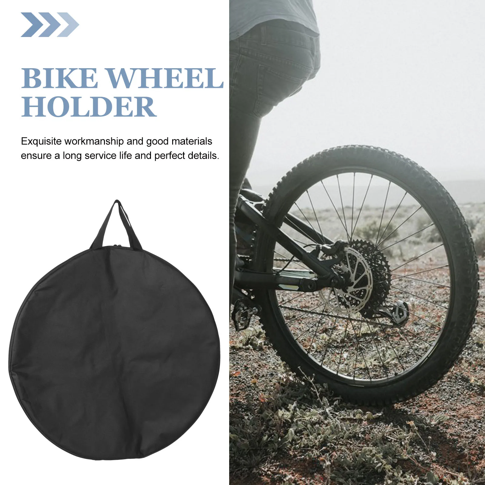 

Bike Wheel Bag 70cm Thickened Oxford Cloth Hub Pack for Mountain Road Bikes Durable Lightweight Cycling Accessories Black Travel