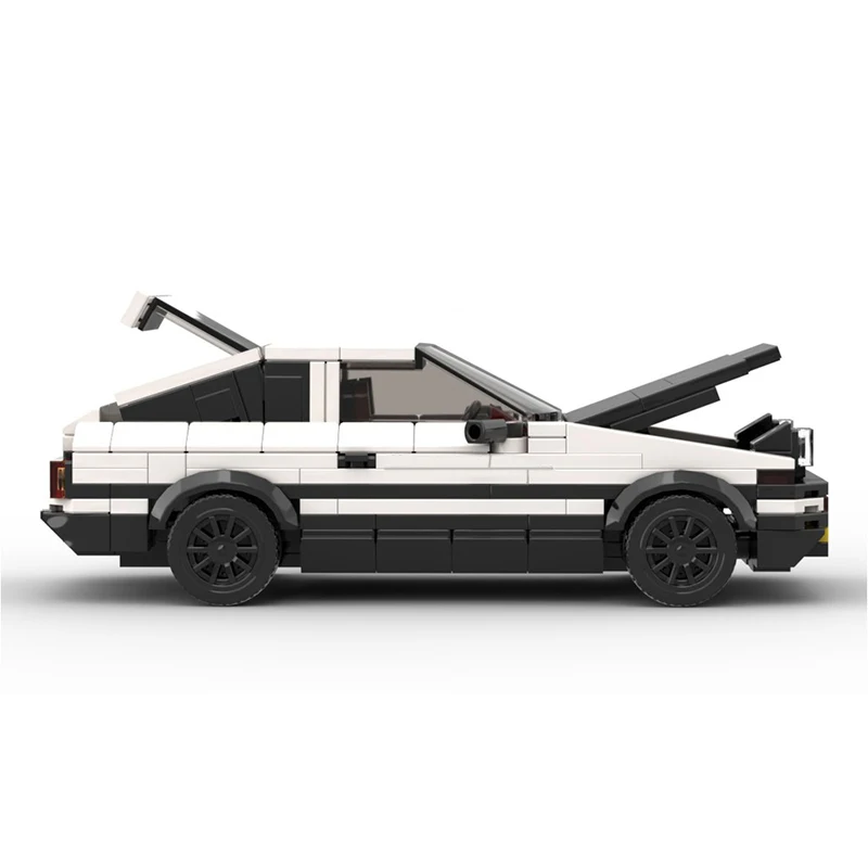 401PCS MOC City Champions Super Car Initial D Toyota AE86 Sprinter Trueno Model Technology DIY Assembly Building Blocks Gift Set view 5