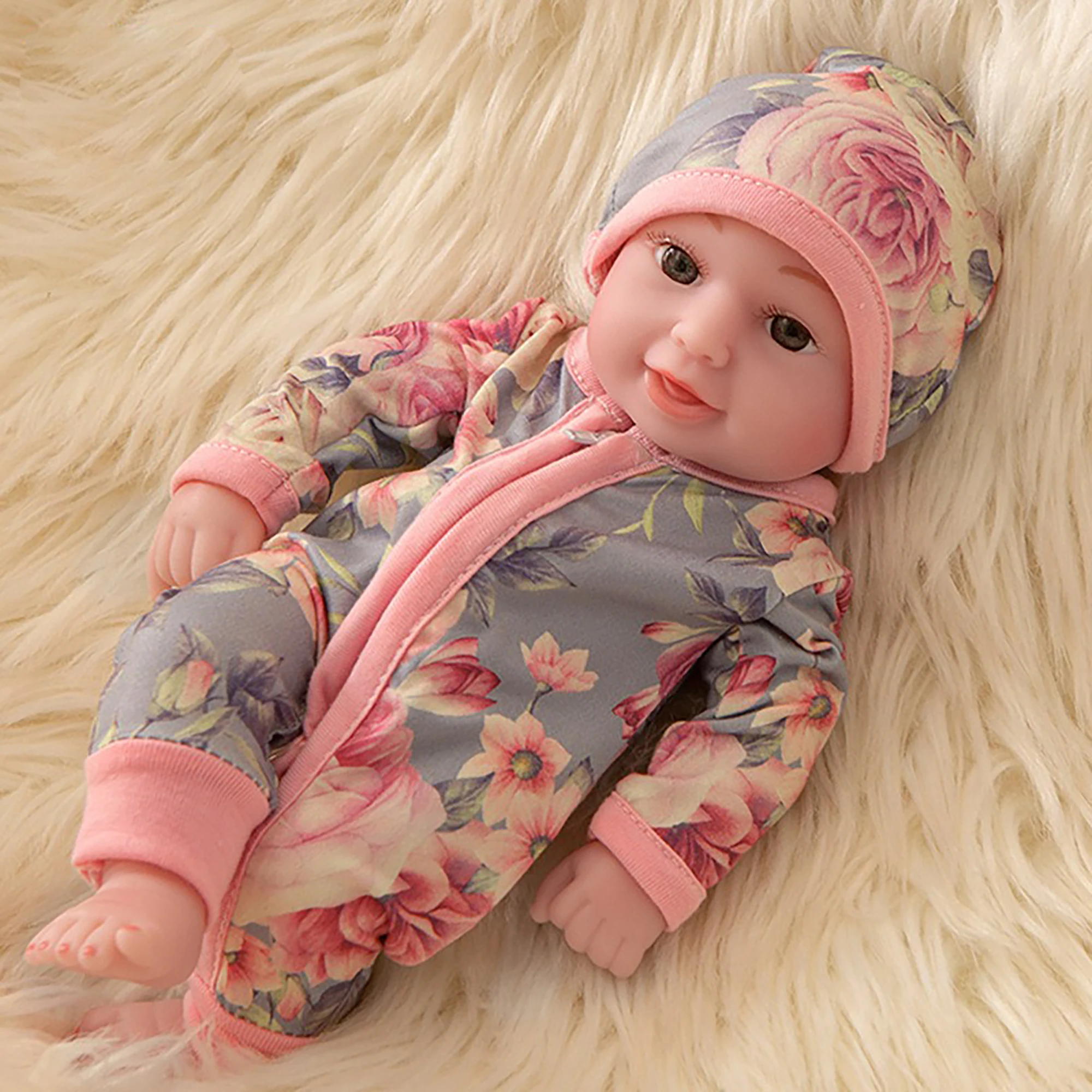 12 بوصة الانتهاء نابض بالحياة دمية إعادة الميلاد DQ10 ثلاثية الأبعاد رسمت الجلد عالية الجودة لينة الفينيل سيليكون دمية قابل للغسل واللباس