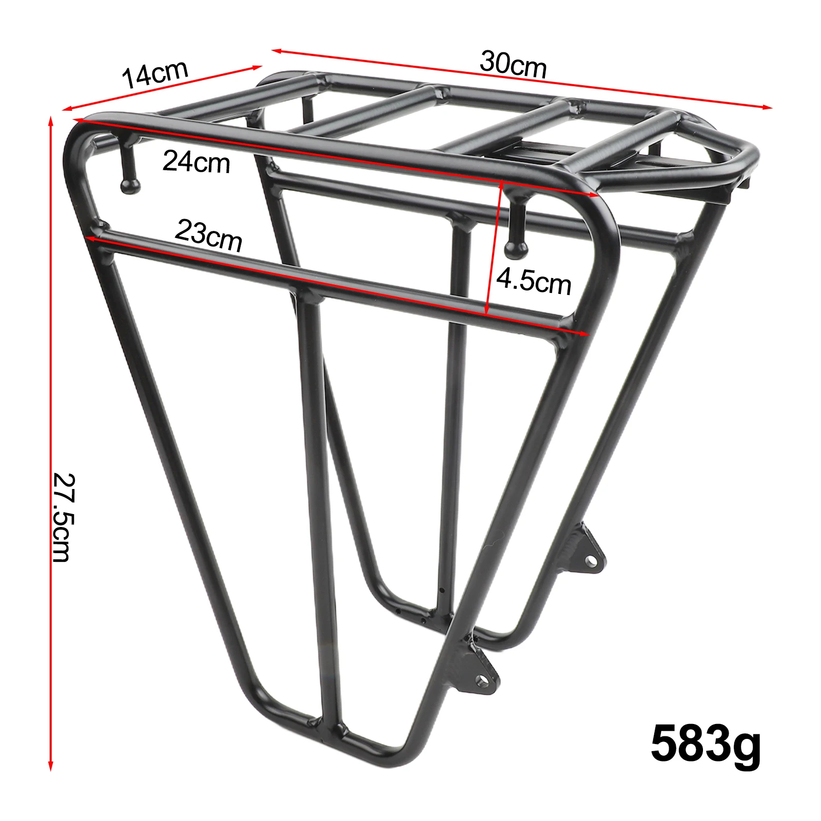 

Передняя стойка для горного велосипеда на открытом воздухе, стойка для рюкзака для велосипеда, около 30x28x14 см, трапециевидная форма, хорошая совместимость