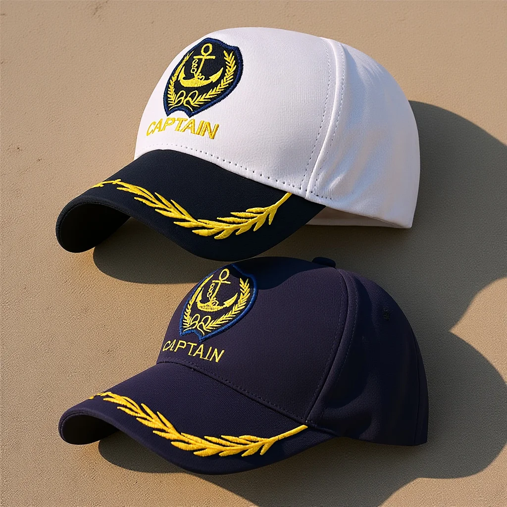 

2Pcs Cotton Baseball Hat Retro Navy Cap Unisex Breathable Sun Blocking Comfortable Summer Sports Hat Baseball Cap