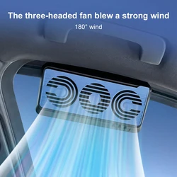 Solar Powered Auto Window Cooler Car Ventilator 3 Fans Car SUV Cool Fan Cooler Promoting Air Circulation Auto Air Cooling System