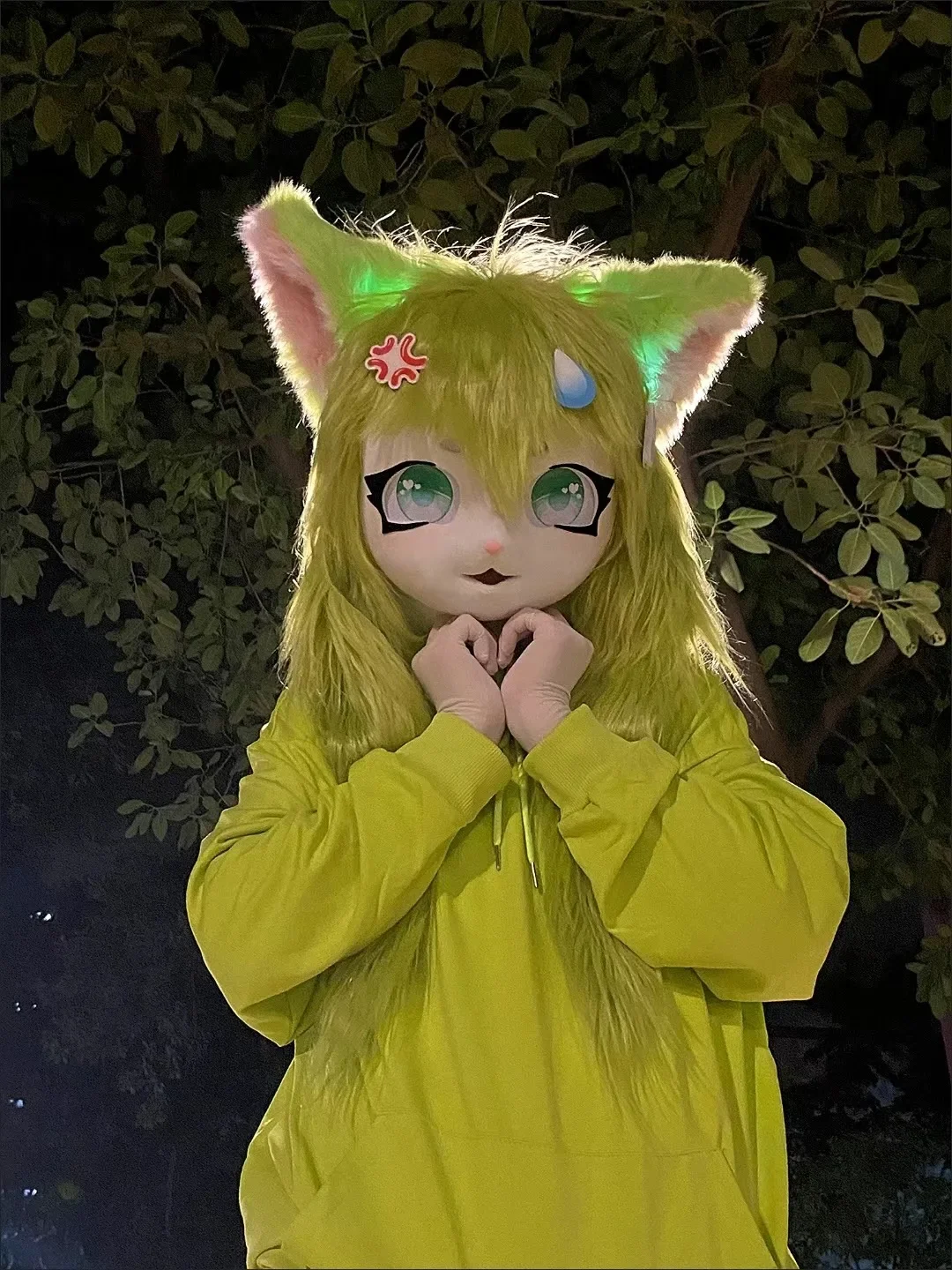 

Меховой костюм, милая маска, Kig, мультяшное животное, пушистая голова, маска, каваи, Лолита, карнавал, нарядное платье, вечерние маскарадные костюмы для косплея, реквизит