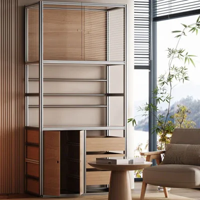 Birch Display Cabinet Simple Modern Household Multi-layer Display Locker