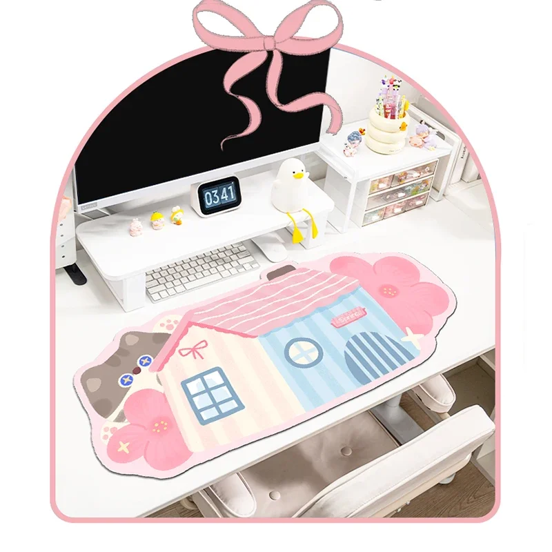Cute Cat Mouse Pad Kawaii Cartoon Animals Shape Mouse Pads Non-slip Thickened Mousepads for PC Computer Laptop Desktop  Pads