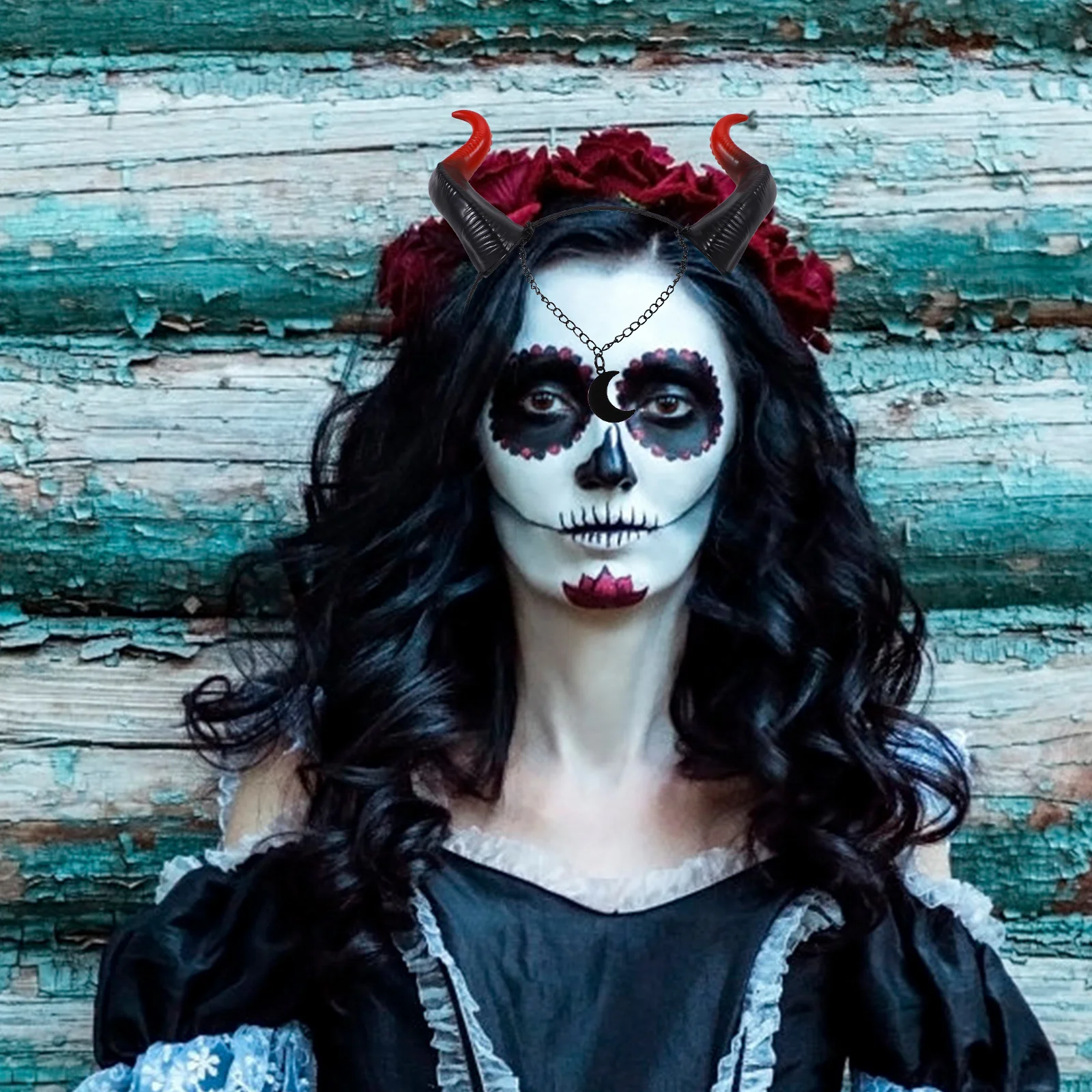 

1pcs Devil Horn Headband Halloween Hair Decor Party Headdress Cosplay Accessory Festival Costume Prop Lightweight Adult Wear