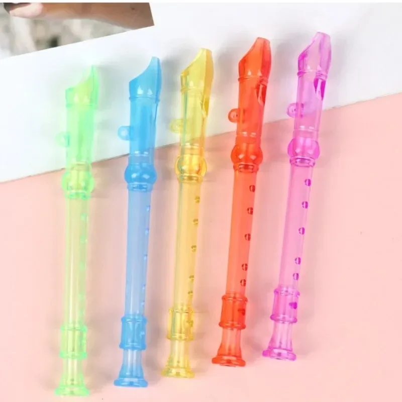 1pcs  Mini Colorful Transparent Flute Musical Whistle Music Educational Toy for Kids Birthday Party Favors Game Props Gifts