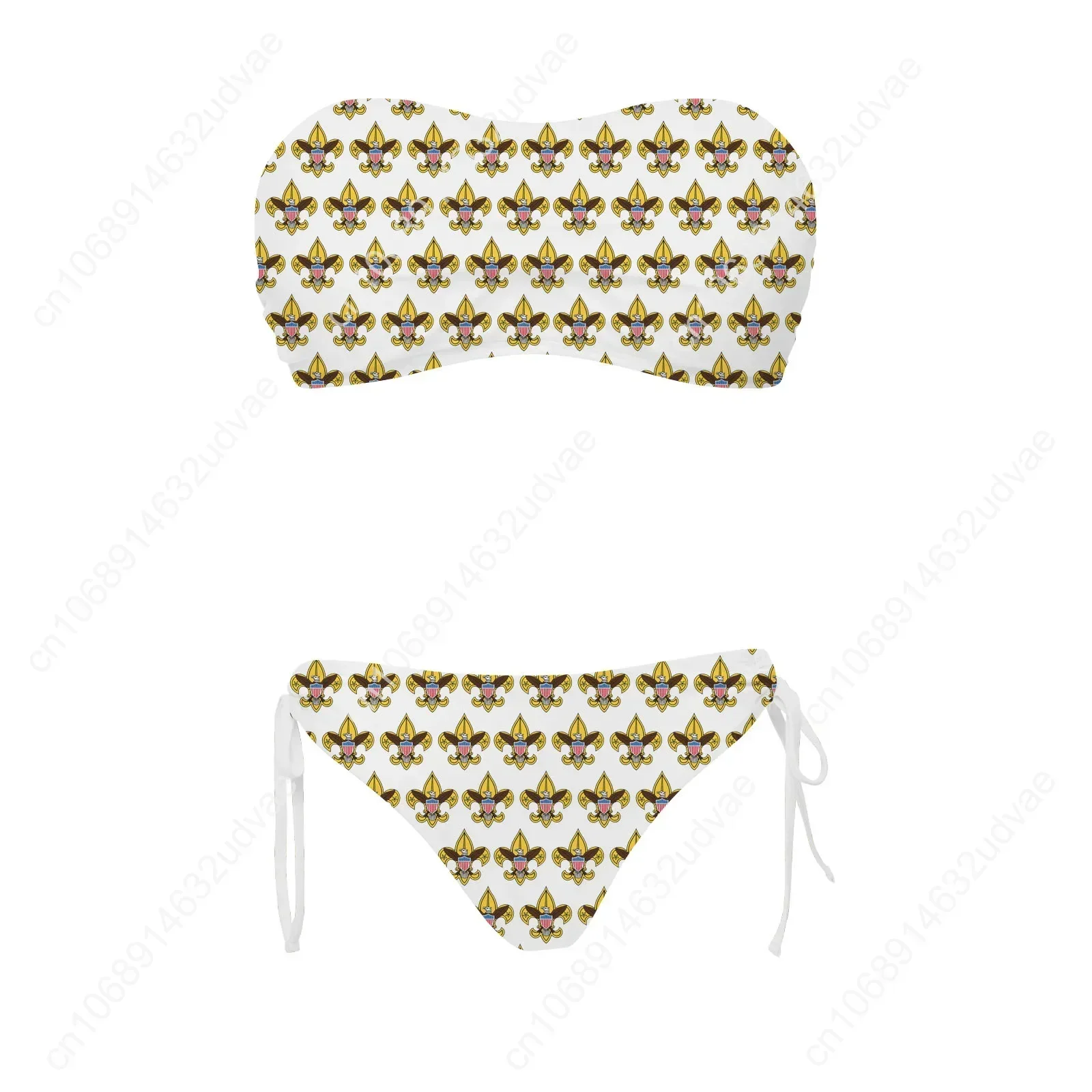 Scouts of America Womens Drawstring Two Piece Set Bathing Suits Personalized Swimwear Pool Party Bikini Customize Beachwear