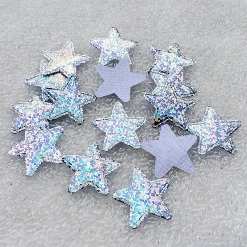 80pcs 25mm Shiny/Glittered  star patch Appliques for Bows. patch riverdale south side-C580
