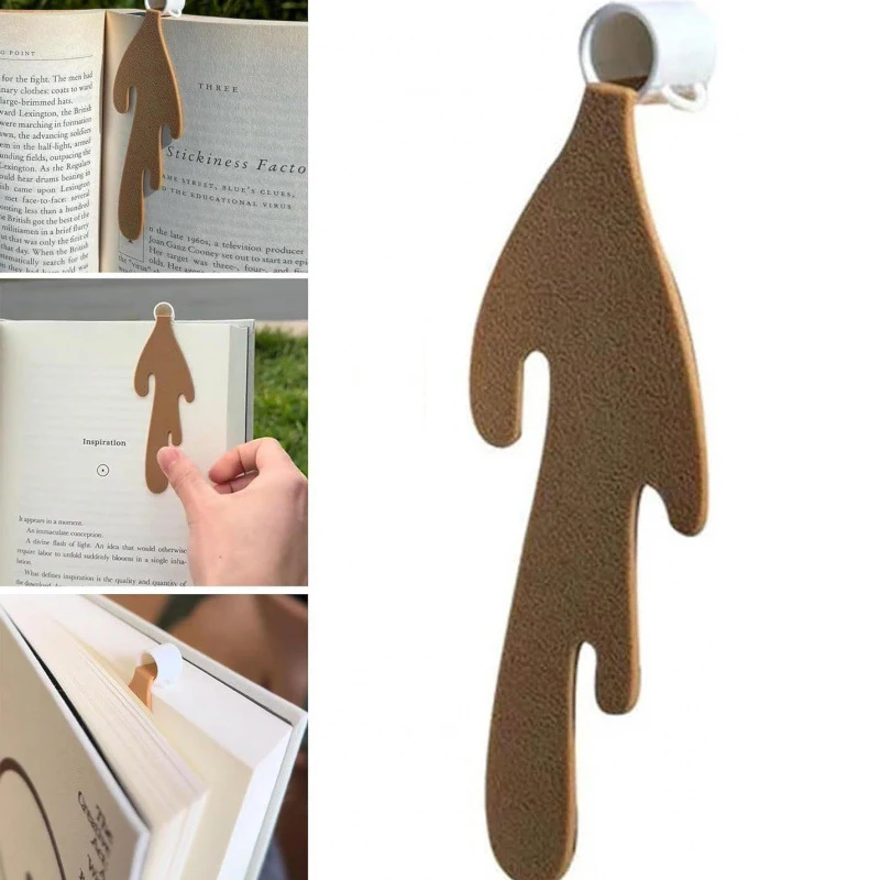 Cute Spilled Coffee Bookmark Corner Marker For Reading Funny Bookmarks Book Marks For Reading Corner Bookmark Accessories