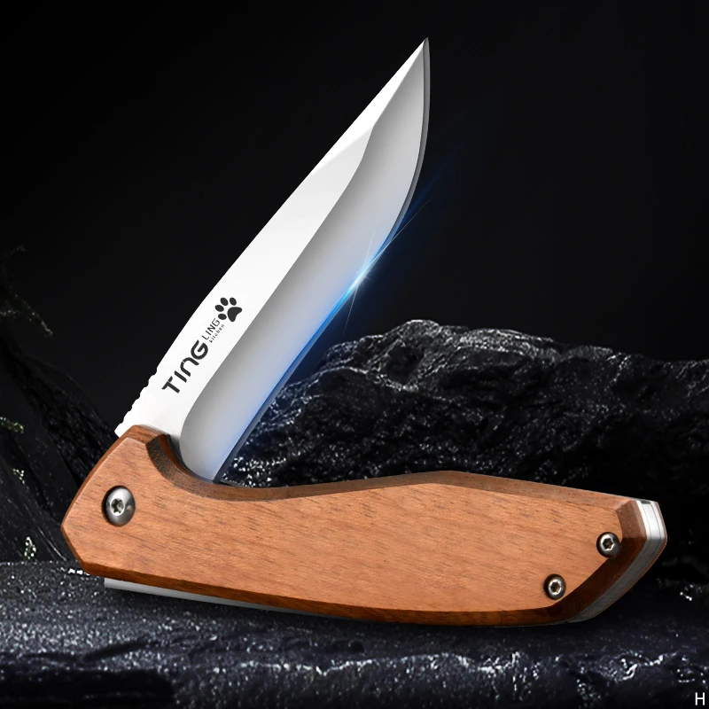 Home Folding Fruit Knife Kitchen Sharp Multi-Purpose Pocket Knife Outdoor Convenient Carry Stainless Steel Folding Knife