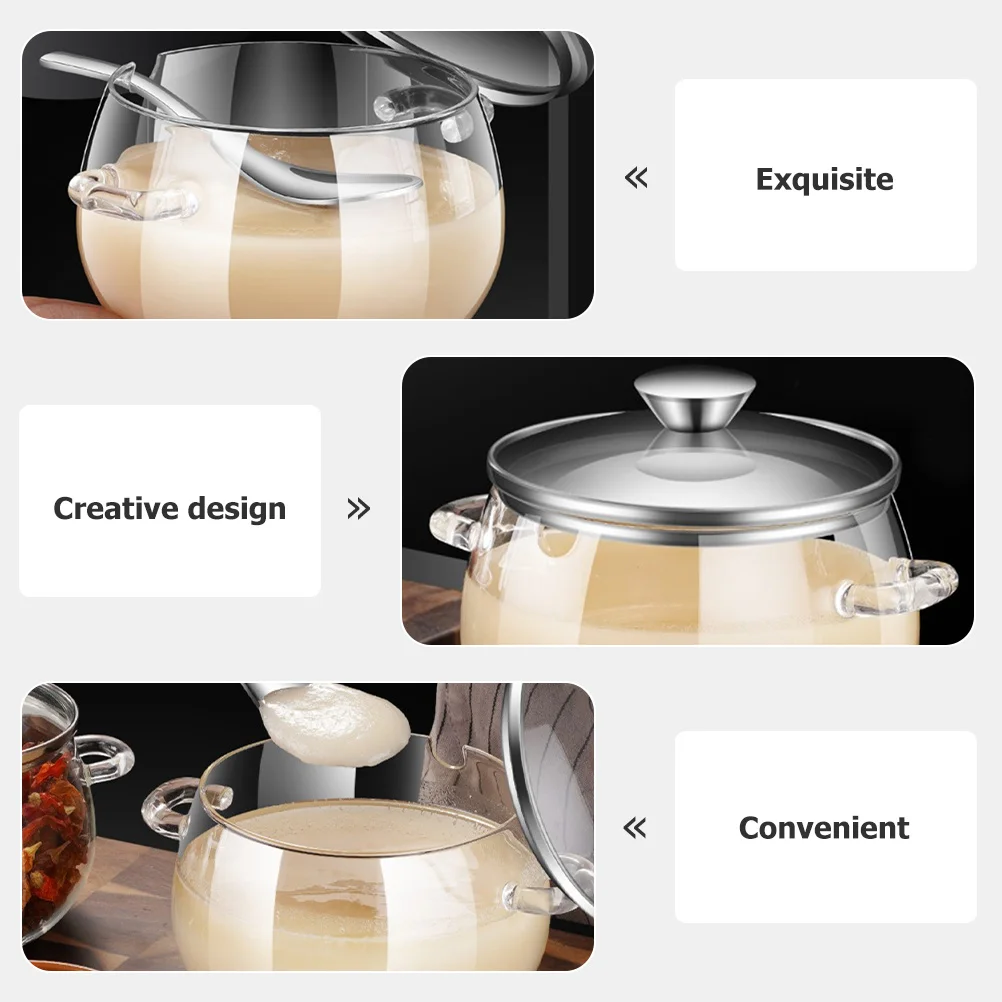 

1Set Storage Jar Glass Lard Oil Storage Canister Kitchen Seasoning Container Large Capacity Airtight Spice Sugar Holder