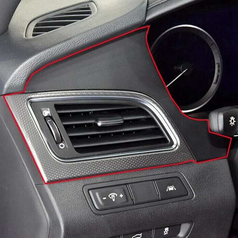 2Pcs for Hyundai Sonata 2015-2017 Carbon Fiber Side Dash L&R A/C Air Conditioner Outlet Vent Cover Panel Trim