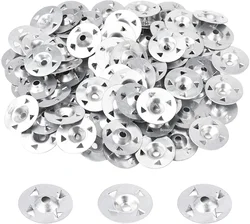 100Pcs 28mm 4-Claw Easy Fix Washers Nail Gaskets for Gypsum Board Extruded Plate Insulation Thermoboard Fixed Backer Boards