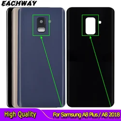 Do SAMSUNG Galaxy A8 A530 A530F A8 plus A730 tylna szklana pokrywa baterii obudowa tylna obudowa A8 2018 tylna szklana pokrywa