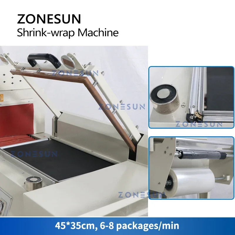 ZONESUN maszyna do obkurczania l-bar Sealer Strech Film do cięcia tunel termokurczliwy kartonowe etui opakowanie produktu ZS-SPL3