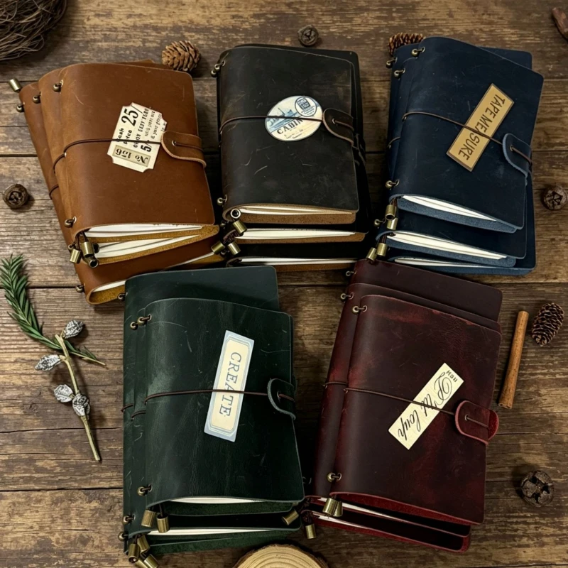 crazy-horse-leather-a5-travelers-notebook-refillable-journal-vintage-diary-handmade-writing-sketchbook-portable-loose-leaf-gifts