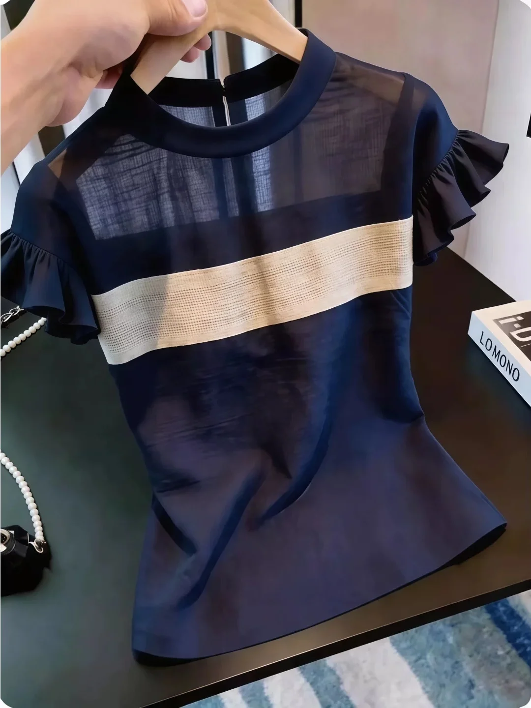 Korean Style Light Maturity Unique Exquisite Sun Protection Small Shirt 2026 Summer New High Sensation Color Collision Short ...